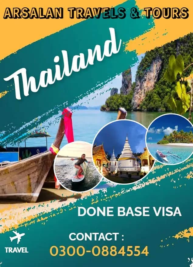 THAILAND STICKER VISIT VISA DONE BASED AVAILABLE & MONTH MULTI ENTERY 2
