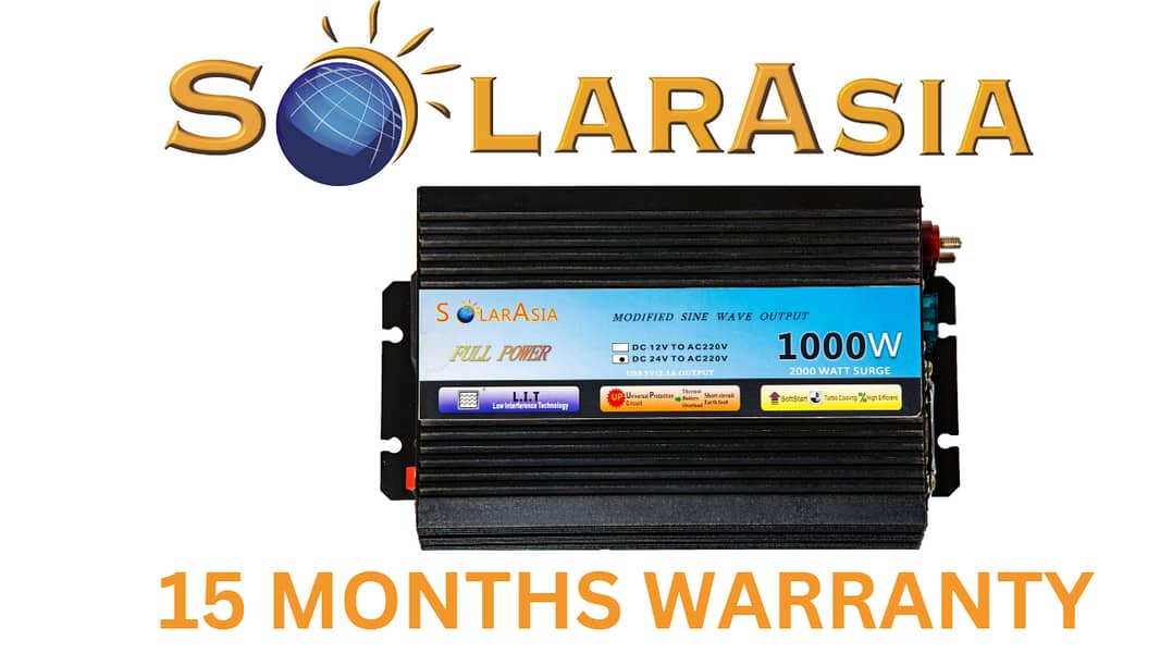 Reliable Solar Asia 1000W 24V DC to AC Inverter with 15-Month Warranty 1