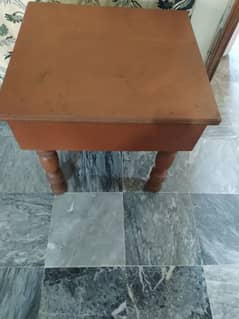 wood soild side table