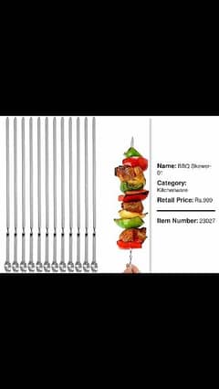 Name: BBQ  Skewer-01
Material: Stainless Steel
Size: 14 Inches Long