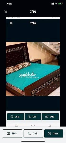 Bed dressing side tables/double bed 5