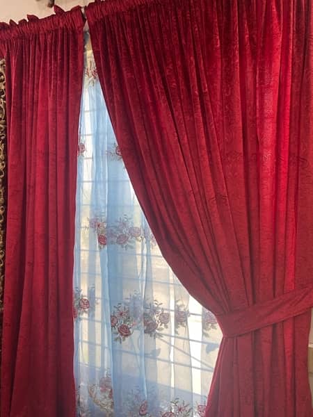 Curtains 4 sale ( double curtains pure organza n self velvet ) 3