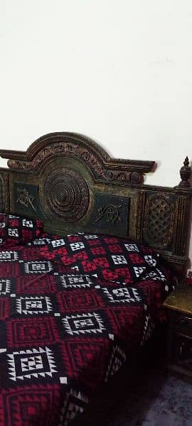 king size antique polish bed for sale 4