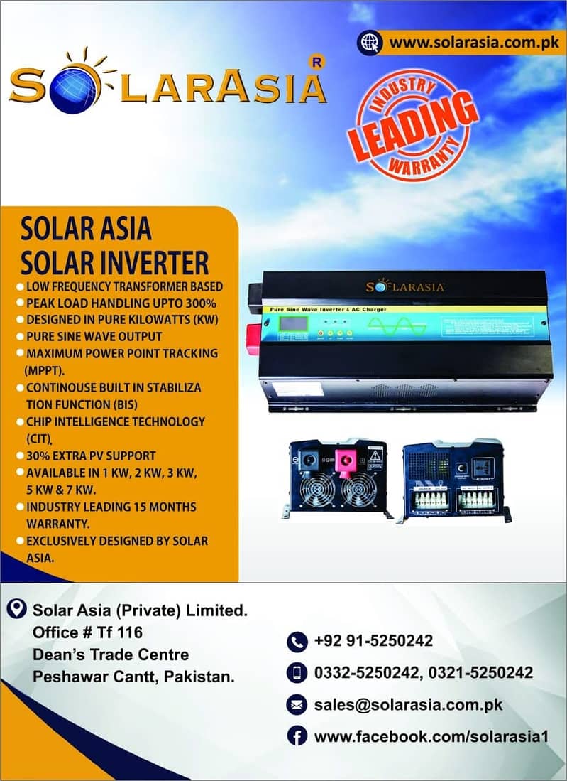 Solar Asia SA-1000 HI Inverter - 1.5 KVA - Extended 15-Month Warranty 5