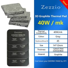 Zezzio Graphine Thermal Pads cooling Pads Gelid thermalright