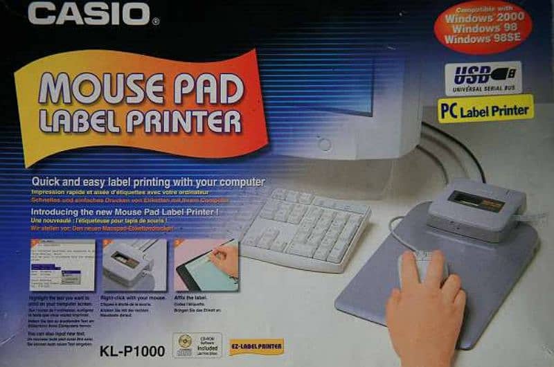 Casio KL-P1000-L Mouse Pad Label Printer 2