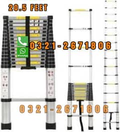 ALMUNIUM TELESCOPIC LADDER 20.5 FT USE FOR CLEANING GYM ,SPORTS  ROOM