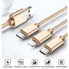 Universal USB Cable, 3 in 1 Multifunctional Universal USB Charger Cabl