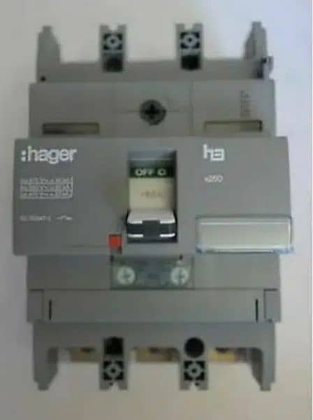 HAGER H3 X250 HNB160H 160AMP TRIPLE POLE MCCB 40KA Breakers 1