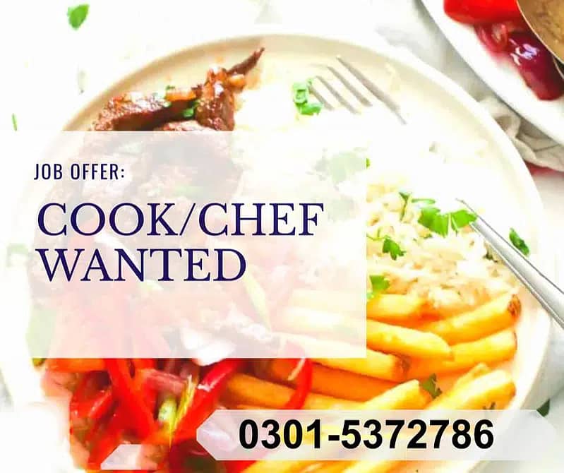 Cook Khansama Chief Need 0