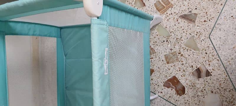 baby cot by Graco sky blue 2