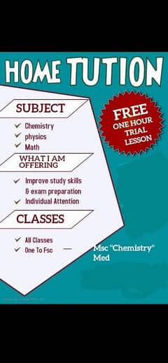 chemistry and science subjects teacher