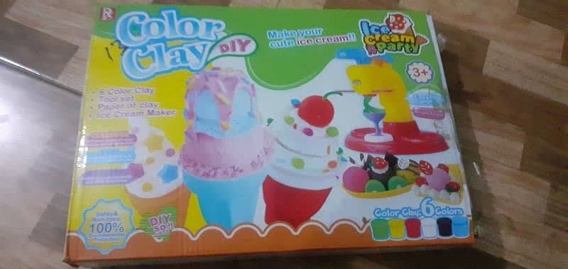 big teddy bear , hair beader set , fish game, cake set,ice cream maker 3