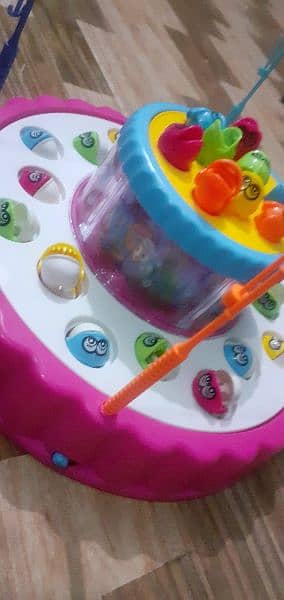 big teddy bear , hair beader set , fish game, cake set,ice cream maker 12