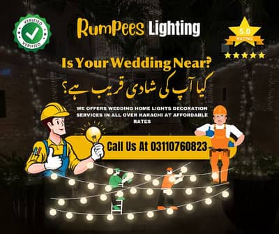 Wedding Home Lights Decoration At Affordable Rates In All Over Karachi