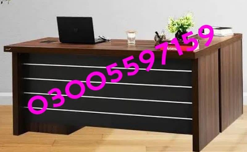 Office Exective Table L shape best desgn furniture set work desk chair 6