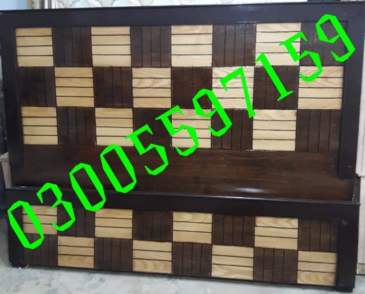 double bed wood single bed furniture home dressing side table almari 5