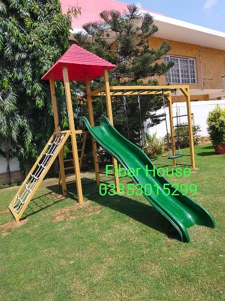 Playground equipment | Garden Metal swing jhola | Slides| Seesaw 2