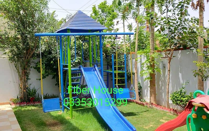 Playground equipment | Garden Metal swing jhola | Slides| Seesaw 5