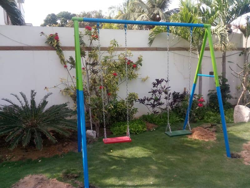 Playground equipment | Garden Metal swing jhola | Slides| Seesaw 7