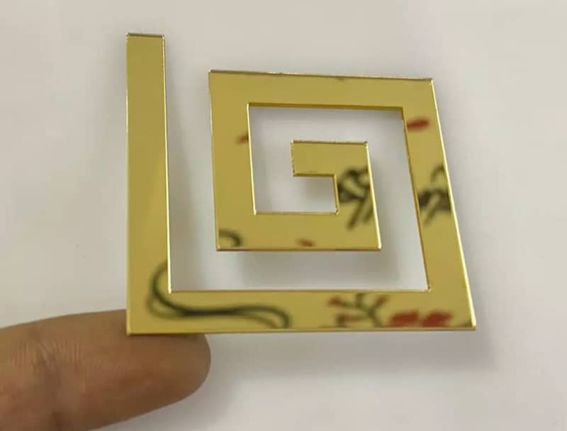 Acrylic mirror Sticker border building golden color Home decorations i 4