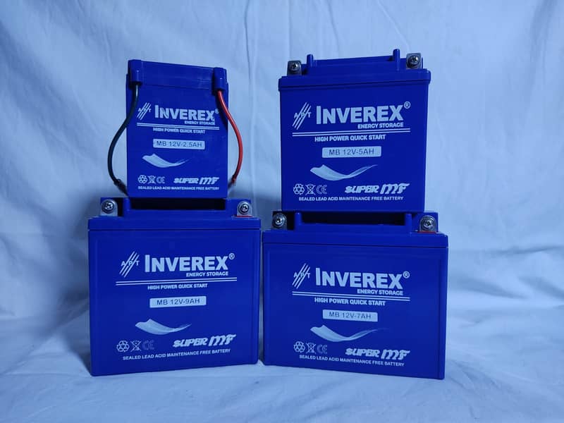 INVEREX Super MF - 12V 2.5AH - 12 Volt 2.5 AMPARE - Dry Battery for Bi 4