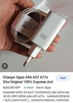 oppo super vooc charger 33w with original cable