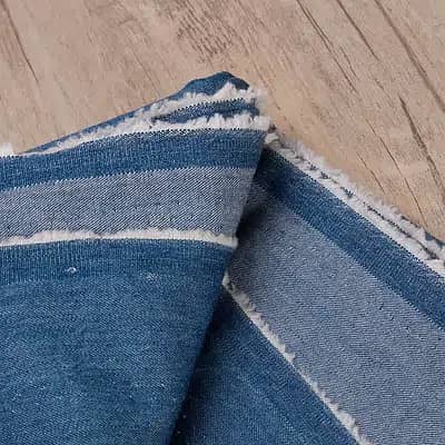 Jeans Denim Cloth Unstitch Fabric Stretchable and Non Stretchable 0