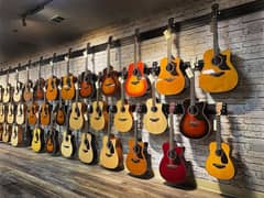 Acoustic bignners Semi electric guitars jumbo medium students size