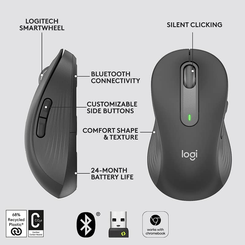 Logitech Signature M650 L Left Wireless Mouse  Left Hands 1