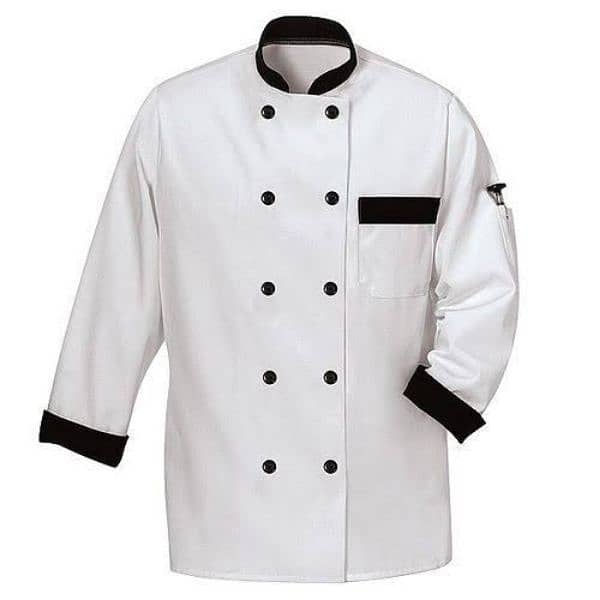 chef coat with chef cap and full apron 0