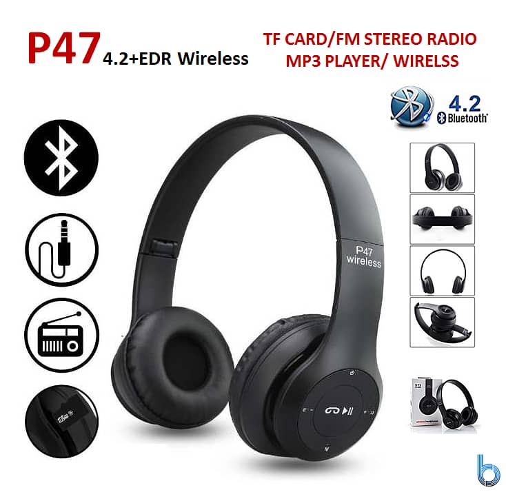 Headphone Wireless bluethoot top up quality model 03334804778 0