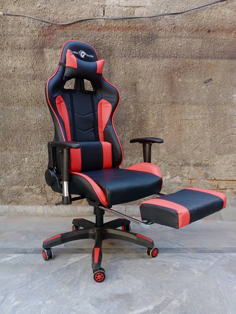 Imported Gaming Chair Global Razer with Footrest, Gaming Chair 1