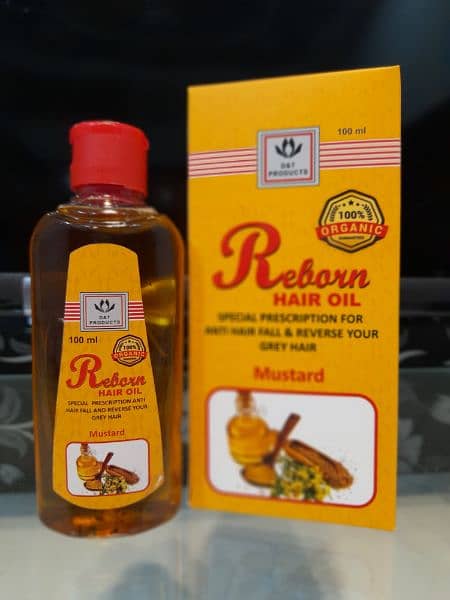 Reborn Hair Oil 100% Pure Organic in Sesame, Amla, Mustard & Coconut 9