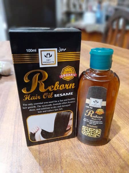 Reborn Hair Oil 100% Pure Organic in Sesame, Amla, Mustard & Coconut 10