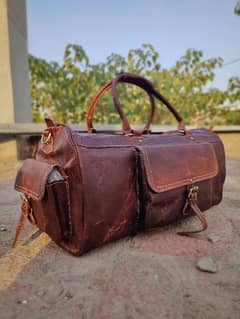 Original Leather Traveler Bag | Duffel Leather shoulder Bag Big size