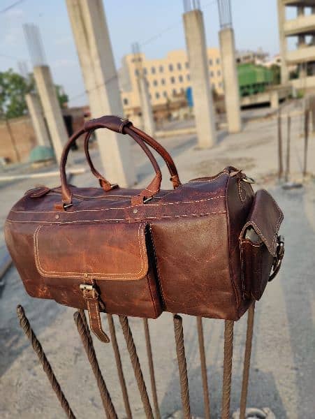 Original Leather Traveler Bag | Duffel Leather shoulder Bag Big size 4