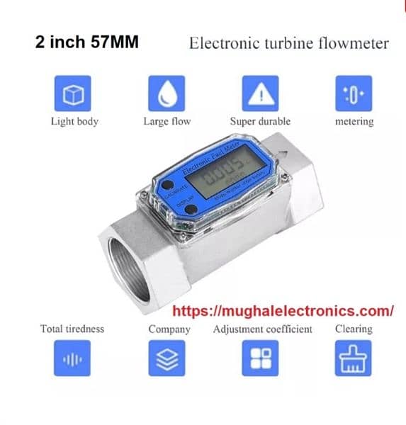 2 inch Digital Flow Meter Turbine Diesel Fuel Meter 0