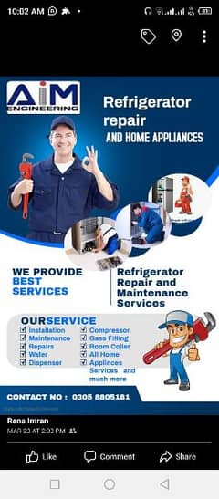 Ac Fridge Repair service Fitting