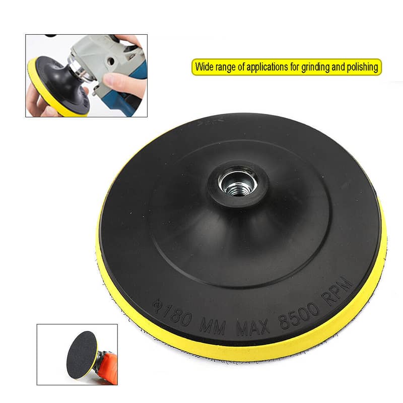 7" 180mm Rubber Backer Pad Hook and Loop Backing Pad F Polishing Pads 0