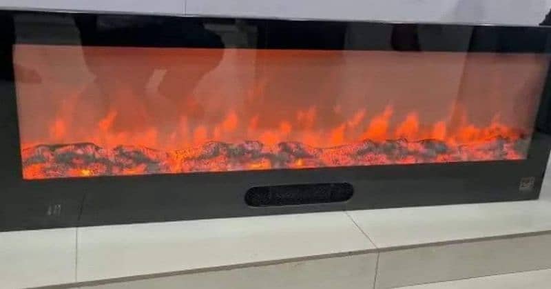 Black 3D Electric Fireplace Heater 4