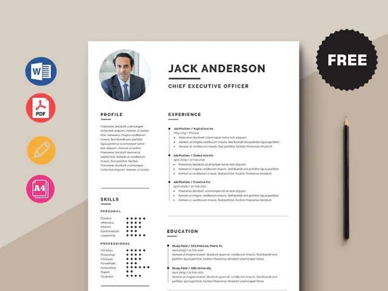 Writing CV, Resume, CV Maker - CV Designer Professional - Cover Letter 1