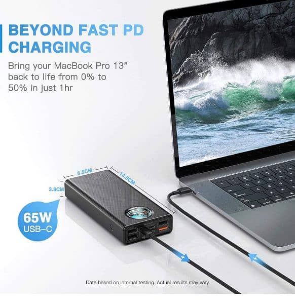PowerBank For Phones,Tabs&Laptops Baseus Amblight 65W 30000mAh PD Q. C 4