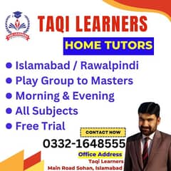 Home Tutors are available