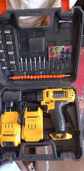 Original Brand Lithium Rechargeable Electric Drill Machine With Kit. . 1