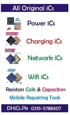 Mobile Repairs ic chips, Power ic, charging ic, wifi ic, Network ic