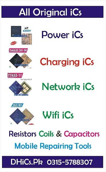 Mobile Repairs ic chips, Power ic, charging ic, wifi ic, Network ic 0