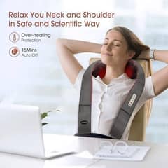 Atmoko Shiatus Neck & Shoulder Massager With Heat - HP092A - NEW 0