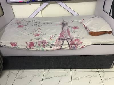 Black and White beautiful Triple Bunk Bed with stairs