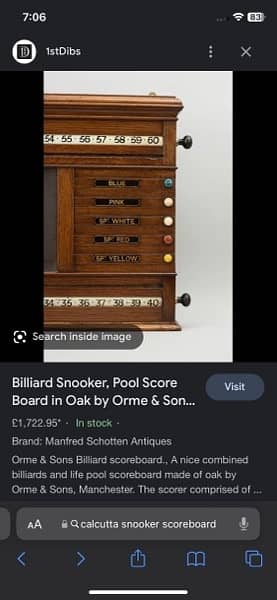 Antique Snooker Scoreboard 3